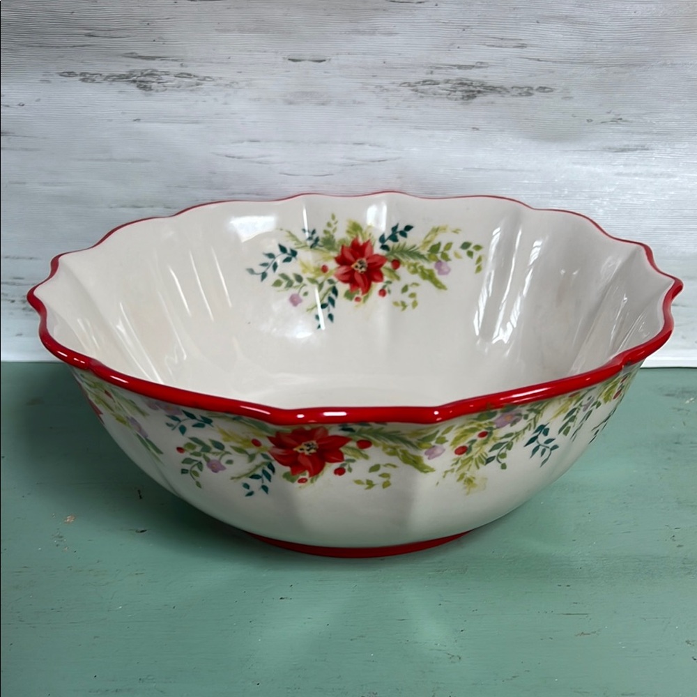 ❤️Pioneer Woman Holiday Cheer 10” serving Bowl EUC
